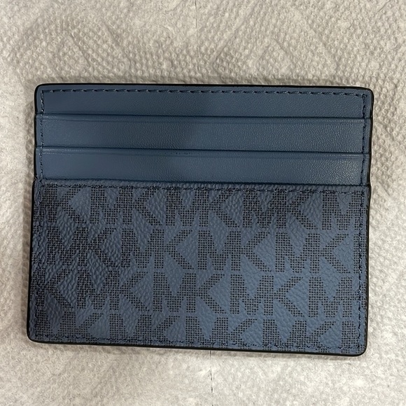 Michael Kors Cooper Graphic Logo Tall Card Case Denim Multi NWT - Picture 3 of 4